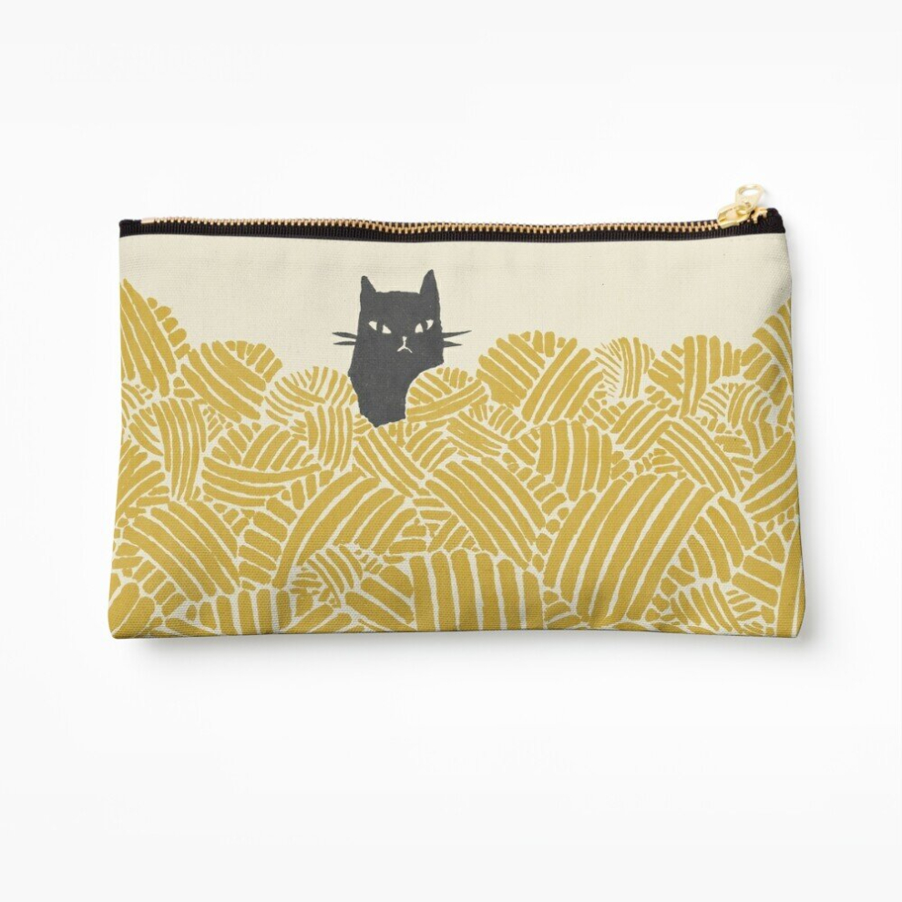 Whibos Makeup Bag Cat And Wool Yarn Cosmetic Organizer Tyvek Paper Bags Zipper Pouch