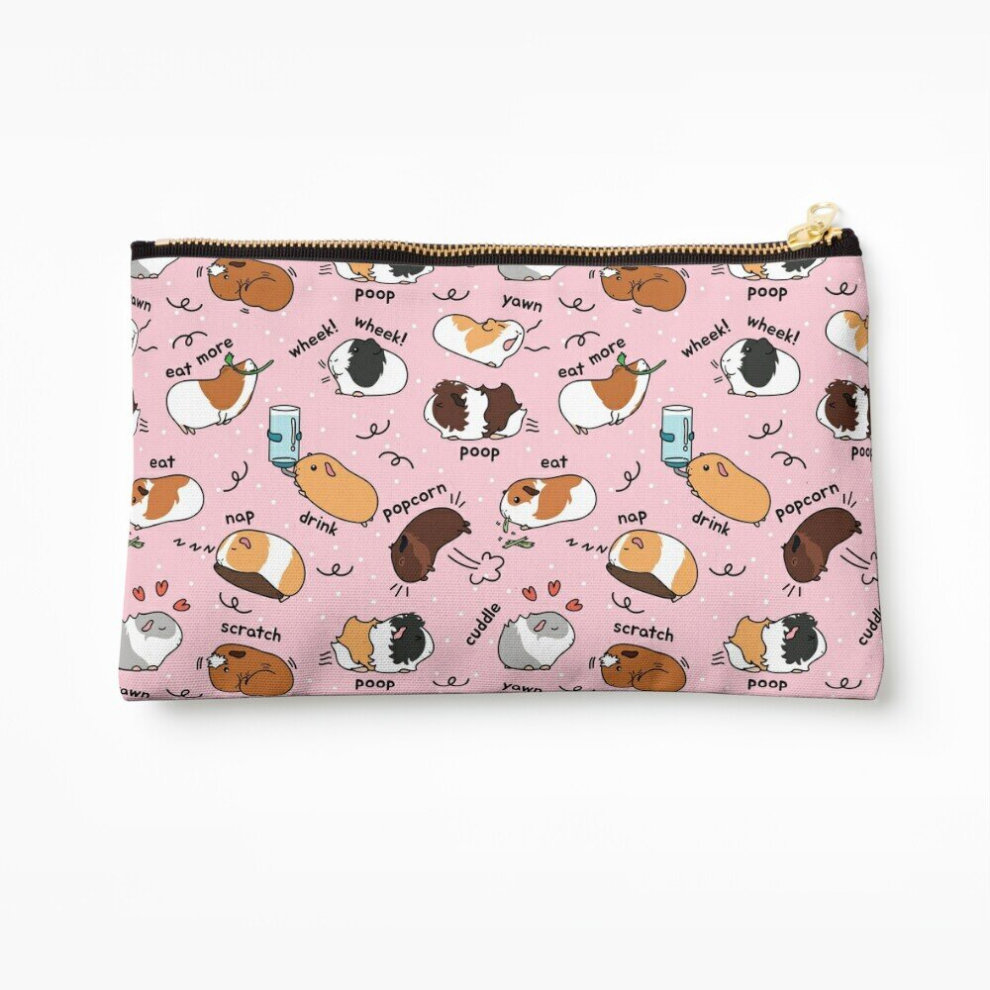 Whibos Pink Makeup Bag Guinea Pig Daily To-Do List - Cosmetic Organizer Tyvek Paper Bags Zipper Pouch