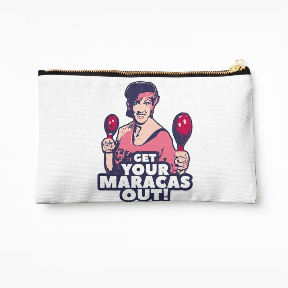 Whibos Makeup Bag Miranda Hart - Get Your Maracas Out- Quotes-Pop Art Cosmetic Organizer Tyvek Paper Bags Zipper Pouch