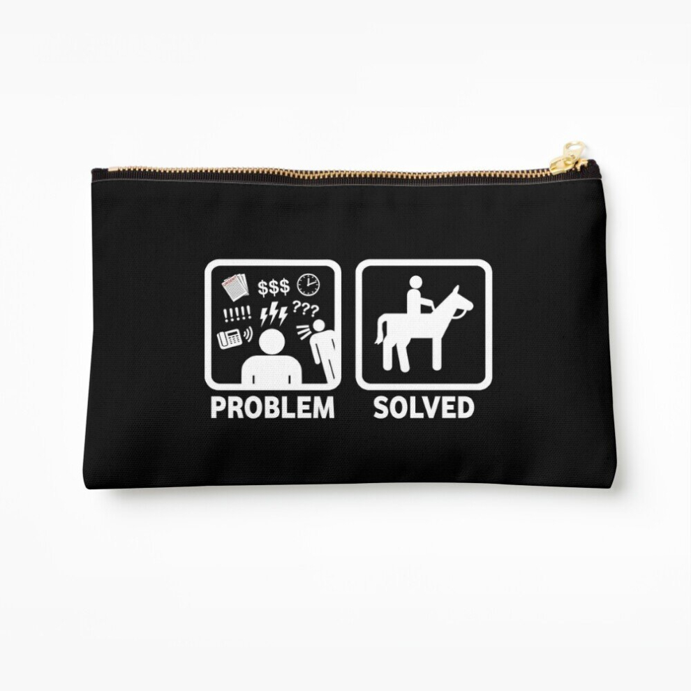 Whibos Makeup Bag Funny Horse Riding Problem Solved Cosmetic Organizer Tyvek Paper Bags Zipper Pouch