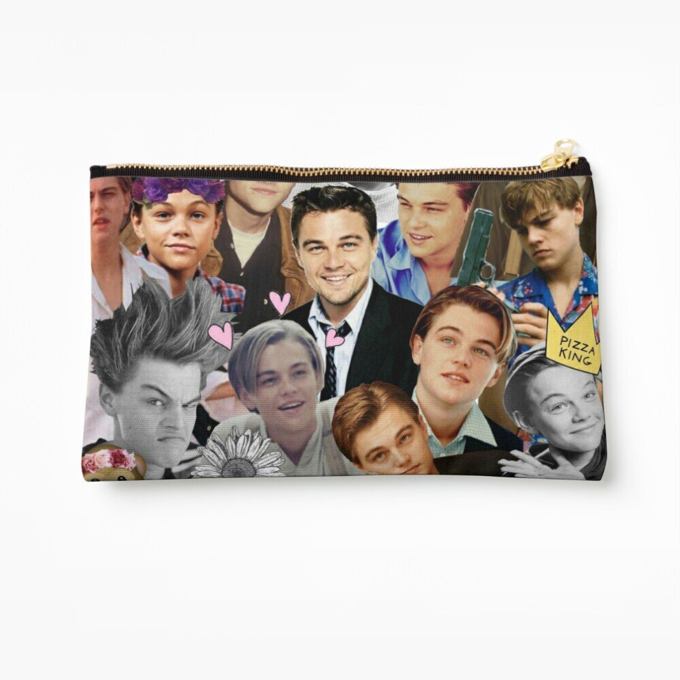 Whibos Makeup Bag Leonardo Dicaprio Collage Cosmetic Organizer Tyvek Paper Bags Zipper Pouch
