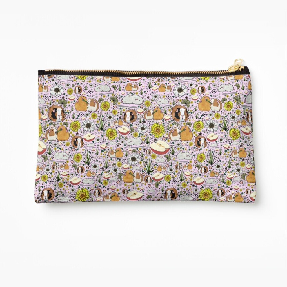 Whibos Pink Makeup Bag Guinea Pigs In Cosmetic Organizer Tyvek Paper Bags Zipper Pouch