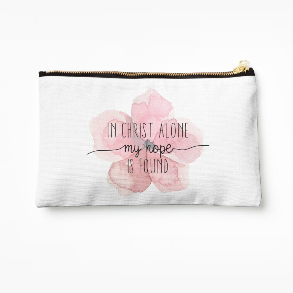 Whibos Makeup Bag Christian Quote Watercolor Flower Cosmetic Organizer Tyvek Paper Bags Zipper Pouch