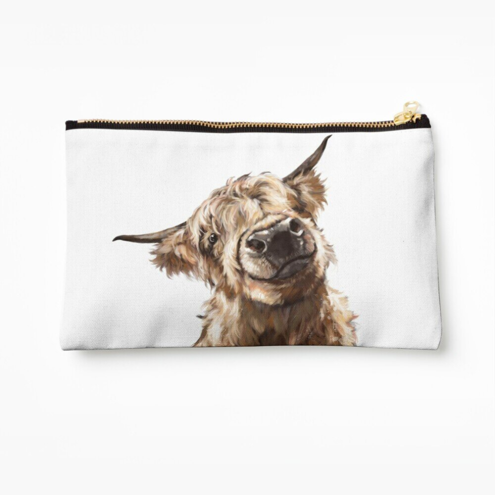 Whibos Makeup Bag Highland Cow Cosmetic Organizer Tyvek Paper Bags Zipper Pouch
