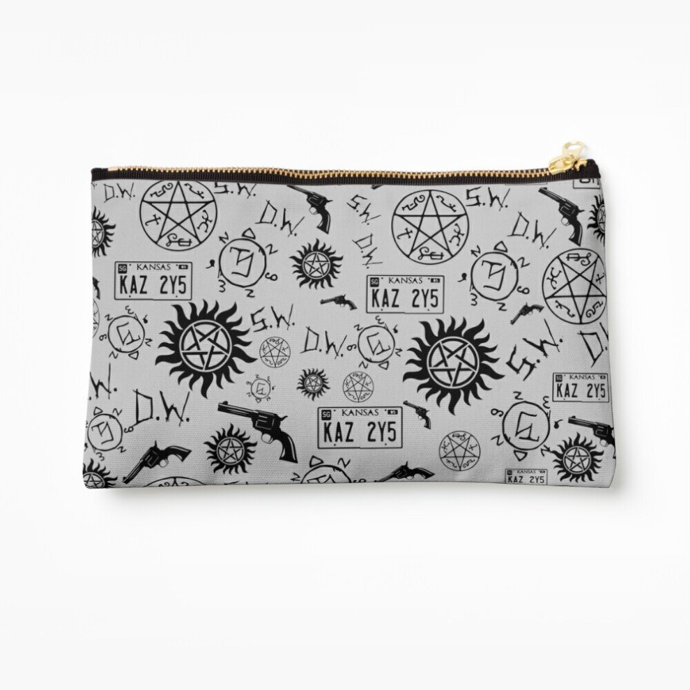 Whibos Makeup Bag Supernatural Symbols Cosmetic Organizer Tyvek Paper Bags Zipper Pouch