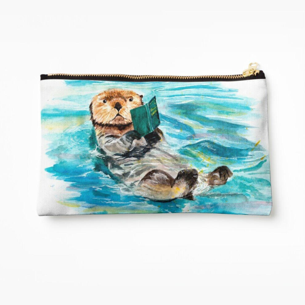 Whibos Makeup Bag Otter Cosmetic Organizer Tyvek Paper Bags Zipper Pouch