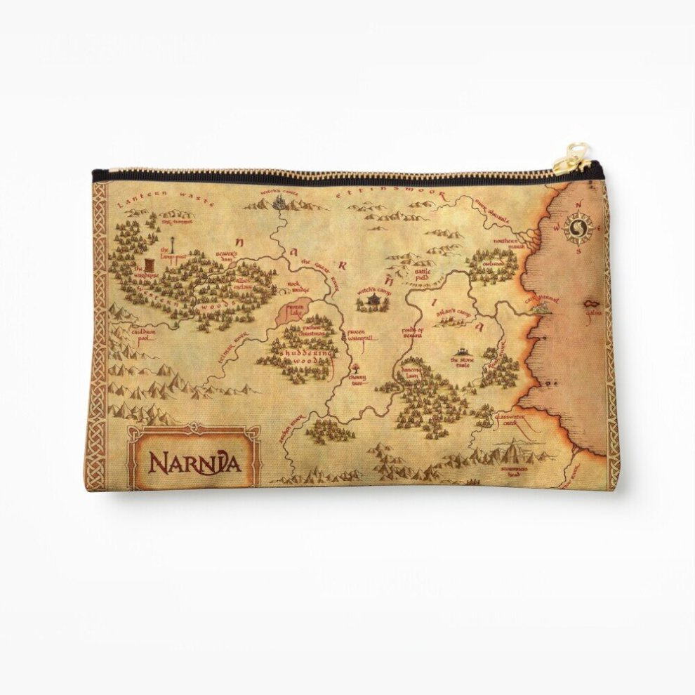 Whibos Makeup Bag Map Of Narnia Cosmetic Organizer Tyvek Paper Bags Zipper Pouch