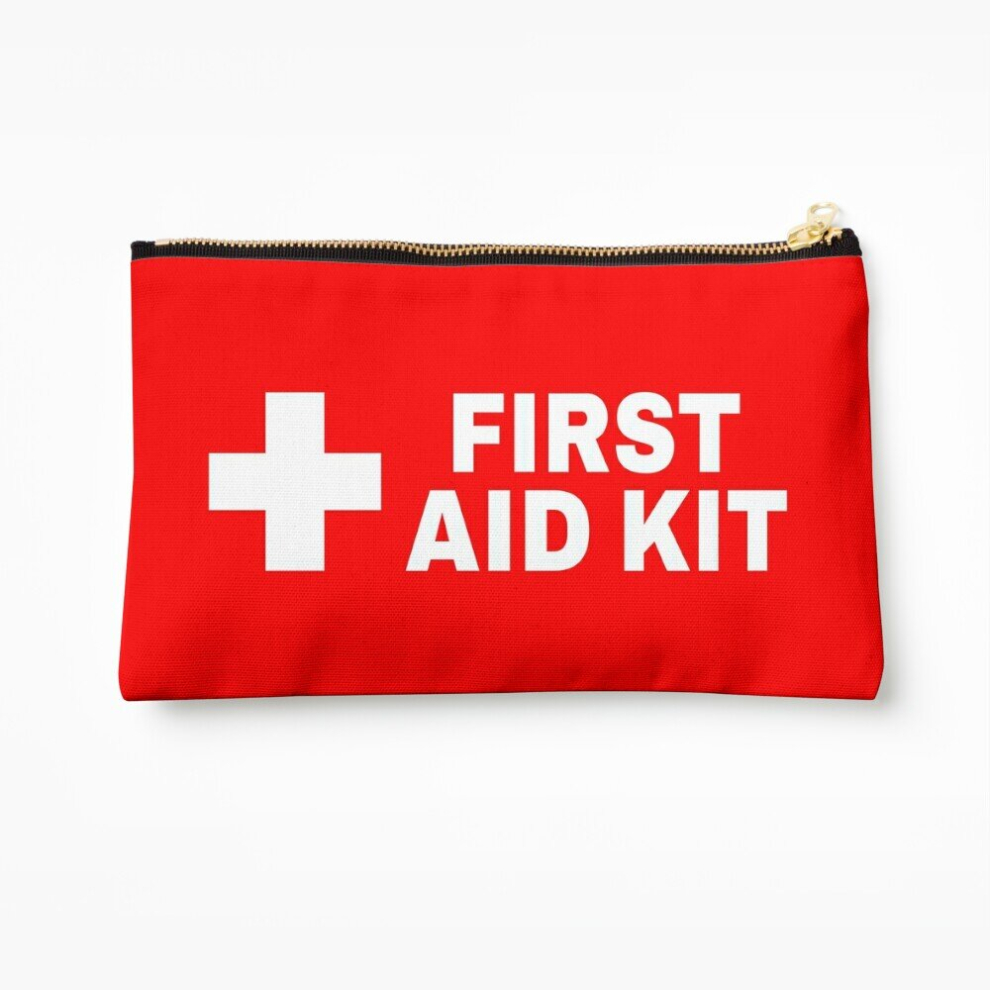 Whibos Makeup Bag Red First Aid Kit Cosmetic Organizer Tyvek Paper Bags Zipper Pouch