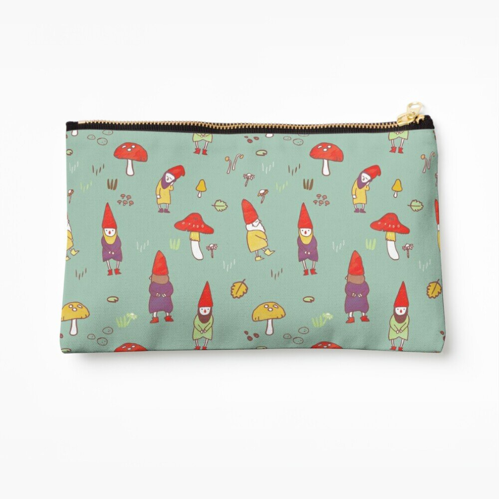 Whibos Makeup Bag Gnome Garden Cosmetic Organizer Tyvek Paper Bags Zipper Pouch