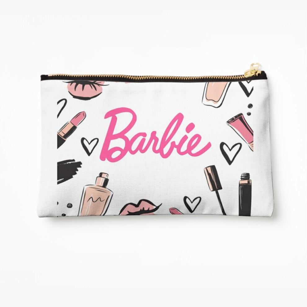 Whibos Makeup Bag Barbie Cosmetic Organizer Tyvek Paper Bags Zipper Pouch