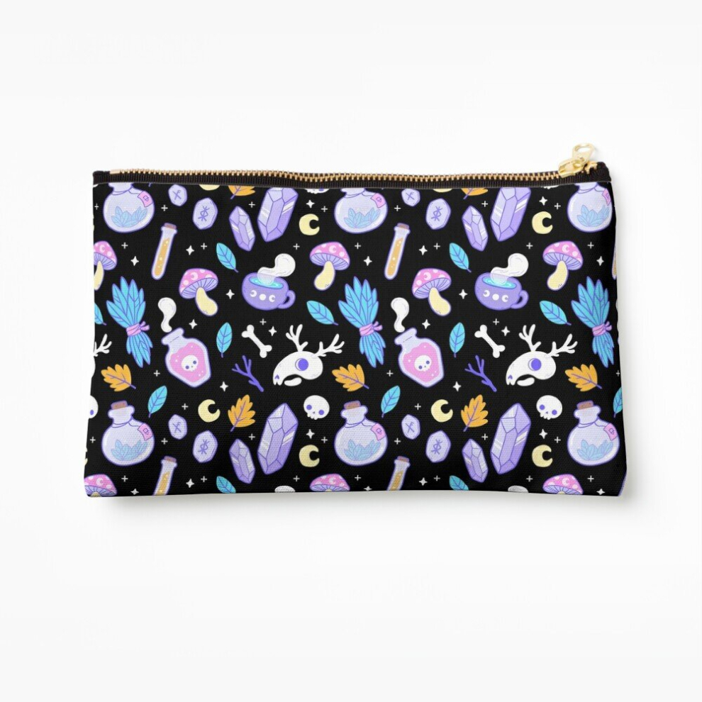 Whibos Makeup Bag Witchy Ingredients Nikury Cosmetic Organizer Tyvek Paper Bags Zipper Pouch