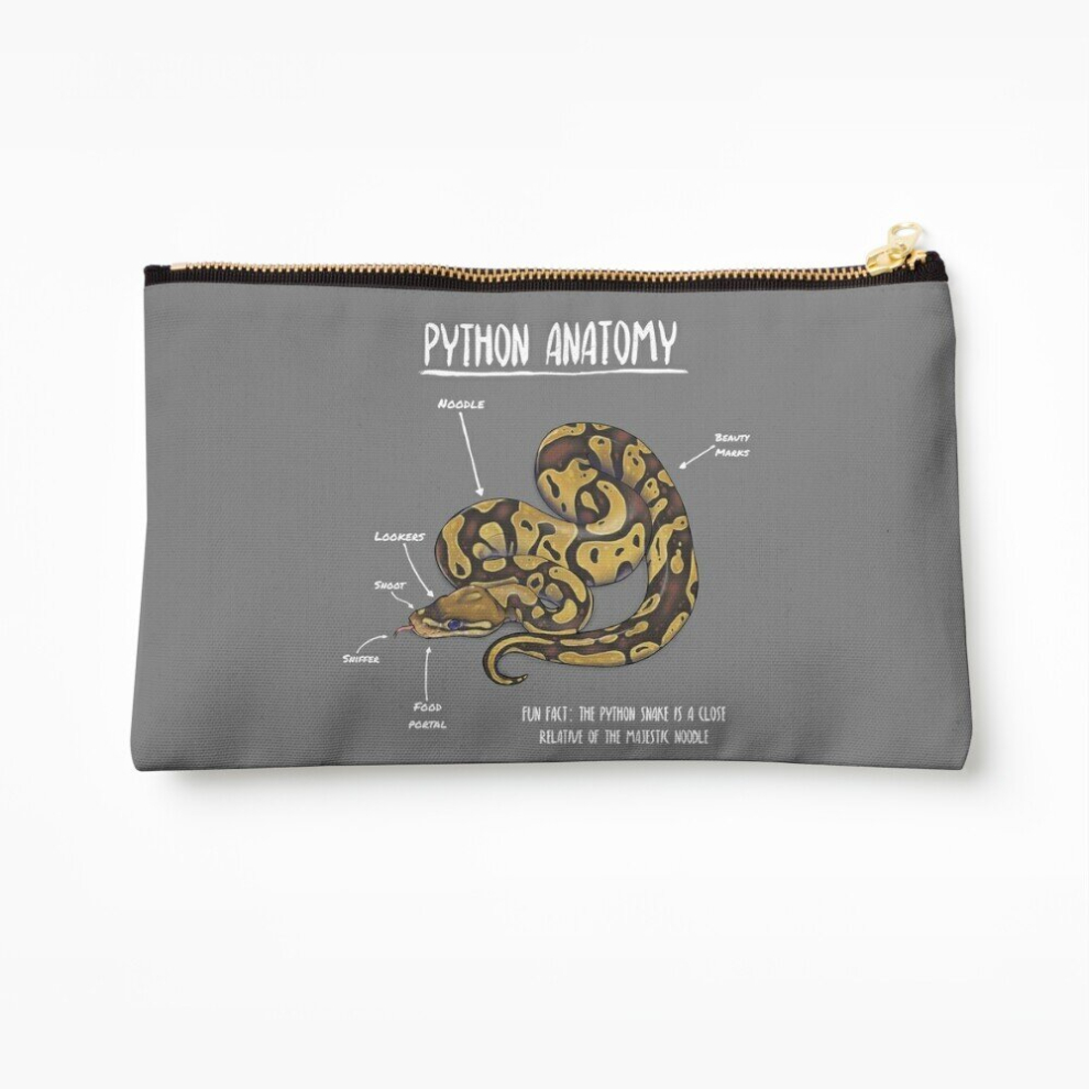 Whibos Makeup Bag Python Anatomy Cosmetic Organizer Tyvek Paper Bags Zipper Pouch