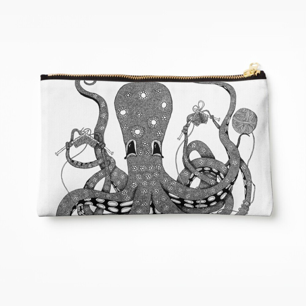 Whibos Makeup Bag Kraken Thesads And Knitting Cosmetic Organizer Tyvek Paper Bags Zipper Pouch