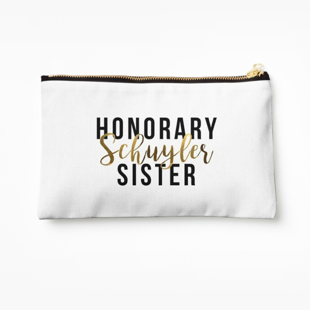 Whibos Gold Makeup Bag Honorary Schuyler Sister ( Foil) Cosmetic Organizer Tyvek Paper Bags Zipper Pouch