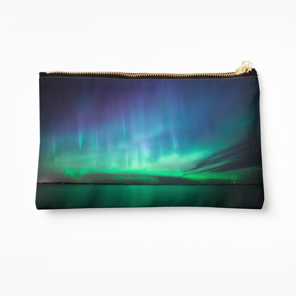 Whibos Makeup Bag Beautiful Northern Lights Cosmetic Organizer Tyvek Paper Bags Zipper Pouch