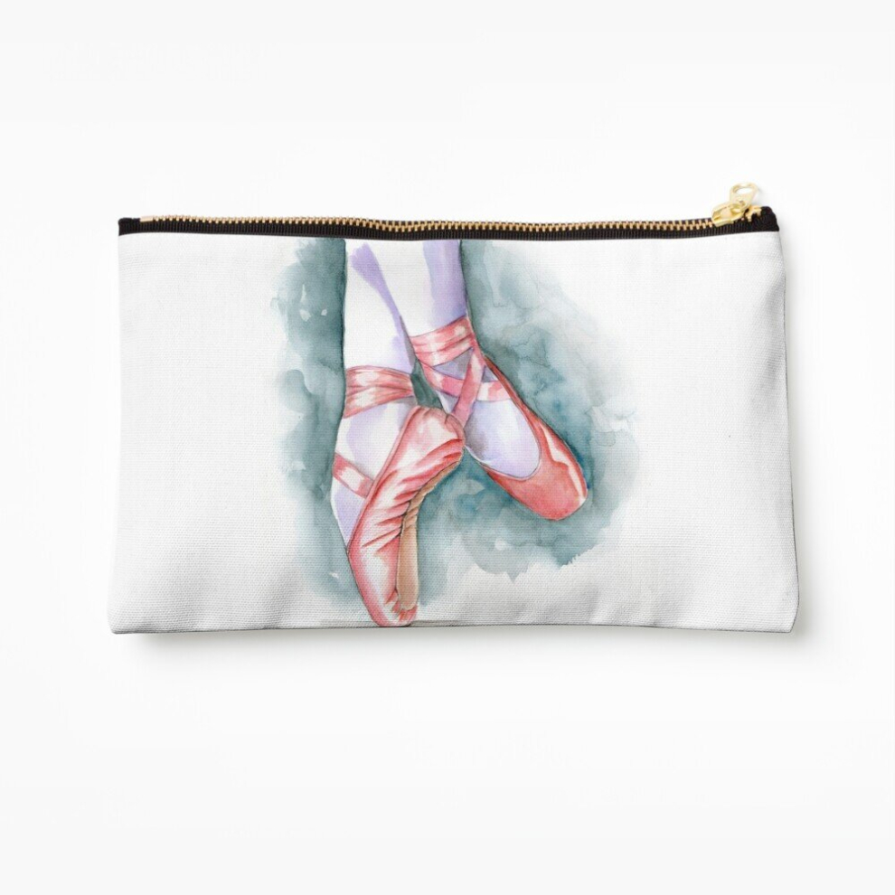 Whibos Makeup Bag Ballet Shoes Cosmetic Organizer Tyvek Paper Bags Zipper Pouch