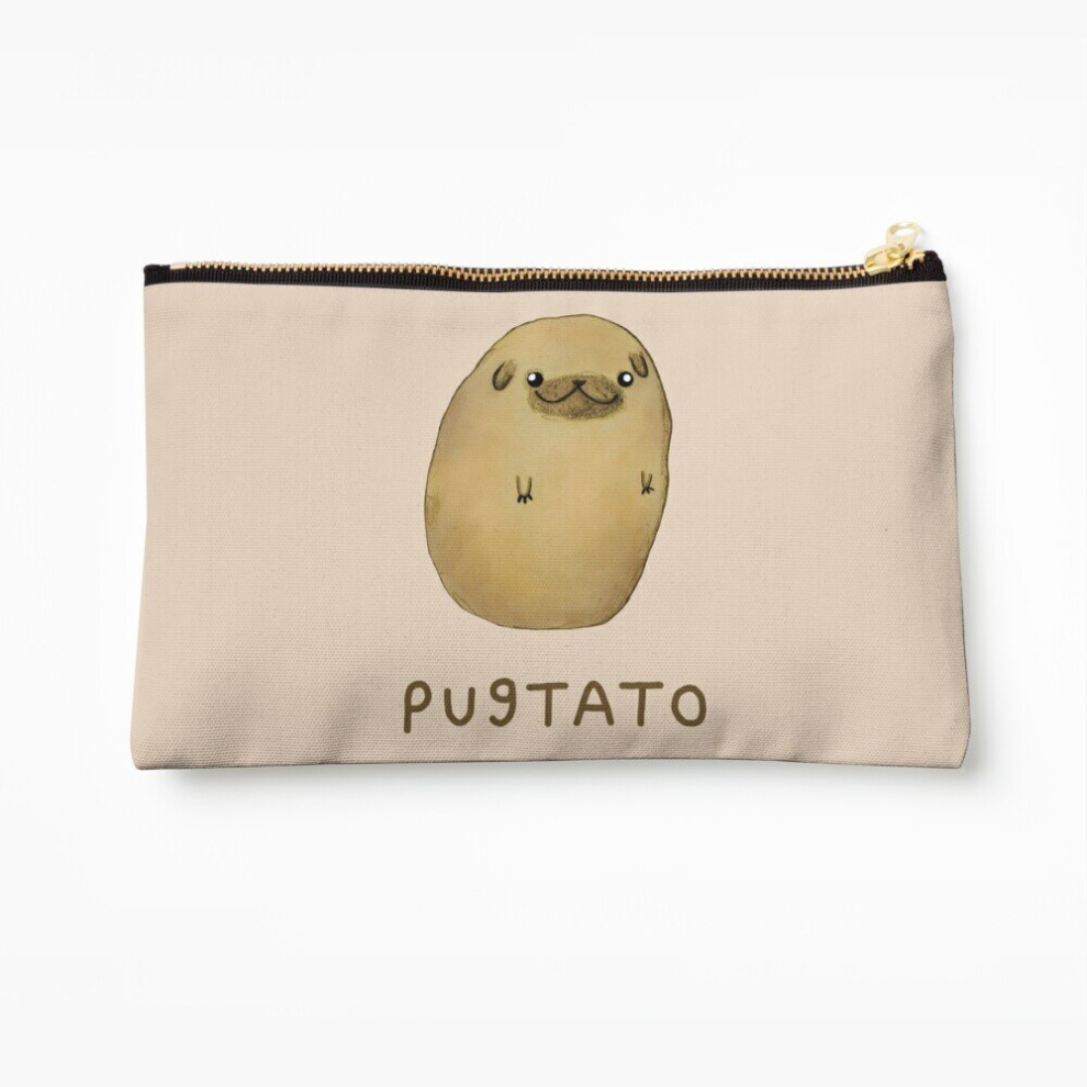 Whibos Makeup Bag Pugtato Cosmetic Organizer Tyvek Paper Bags Zipper Pouch
