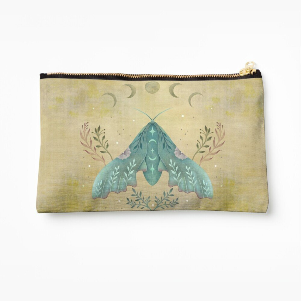 Whibos Makeup Bag Luna And Moth - Oriental Vintage Cosmetic Organizer Tyvek Paper Bags Zipper Pouch