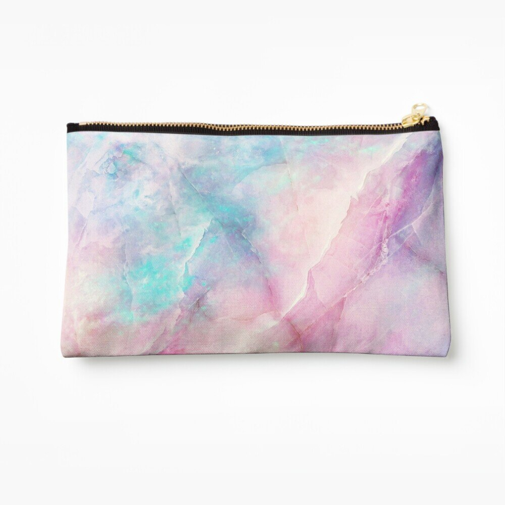 Whibos Makeup Bag Iridescent Marble Cosmetic Organizer Tyvek Paper Bags Zipper Pouch