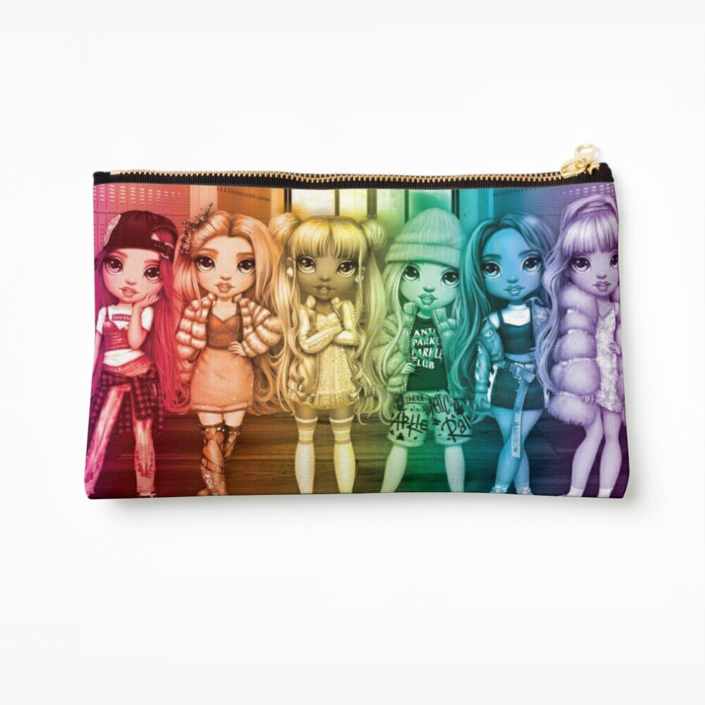 Whibos Makeup Bag Rainbow High Group Artwork Cosmetic Organizer Tyvek Paper Bags Zipper Pouch