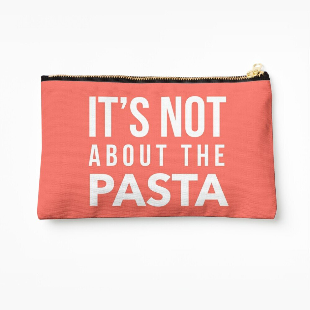 Whibos Makeup Bag It's Not About The Pasta Cosmetic Organizer Tyvek Paper Bags Zipper Pouch