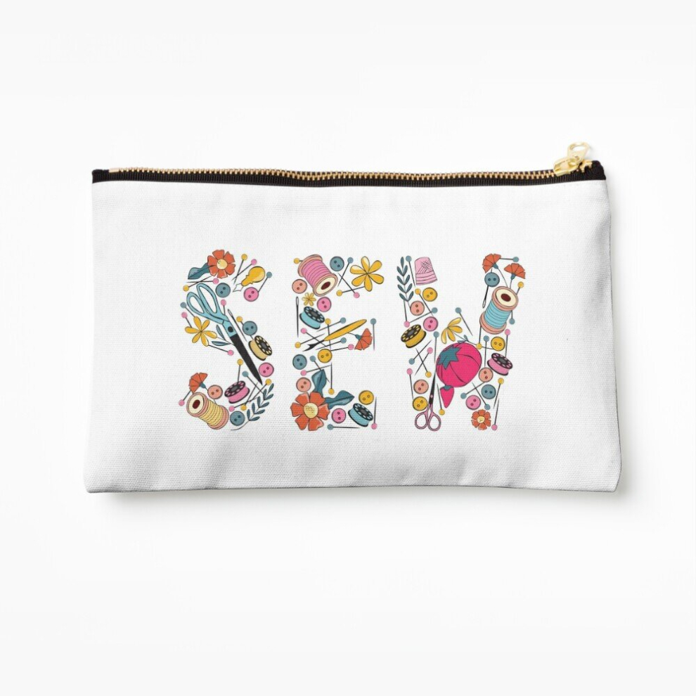Whibos Makeup Bag Sewing Notions Graphic Cosmetic Organizer Tyvek Paper Bags Zipper Pouch