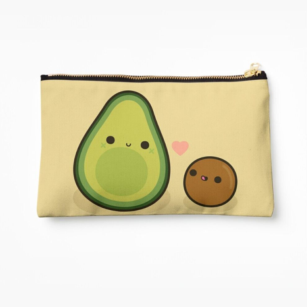 Whibos Makeup Bag Cute Avocado And Stone Cosmetic Organizer Tyvek Paper Bags Zipper Pouch