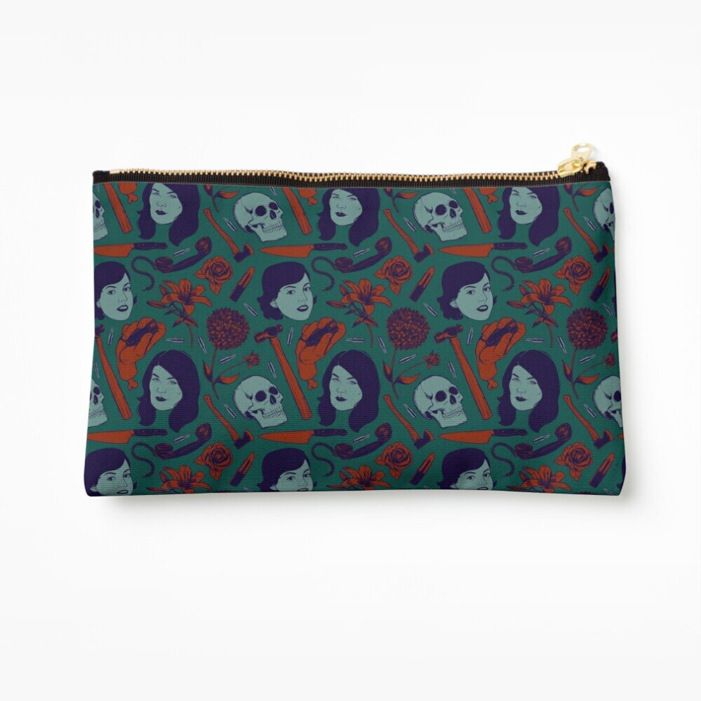 Whibos Makeup Bag Vintage Color True Crime Pattern Cosmetic Organizer Tyvek Paper Bags Zipper Pouch