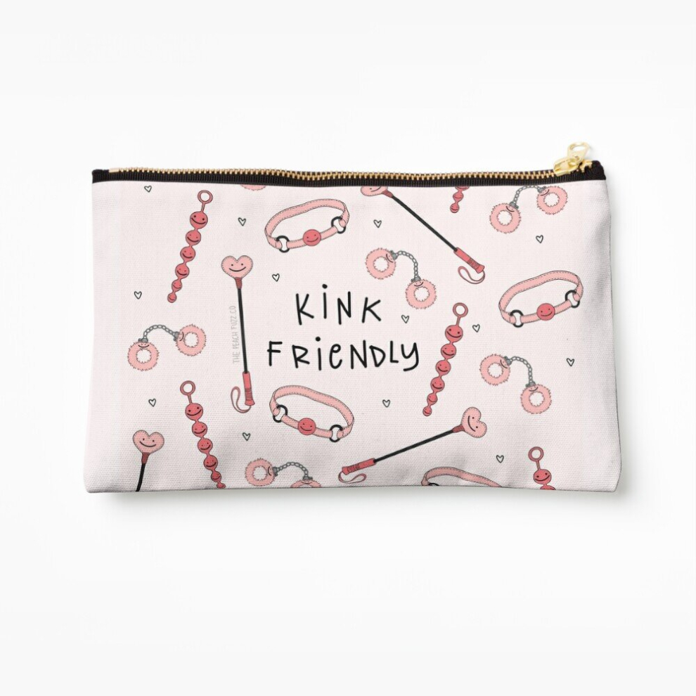 Whibos Peach Makeup Bag Kink Friendly - The Fuzz Cosmetic Organizer Tyvek Paper Bags Zipper Pouch