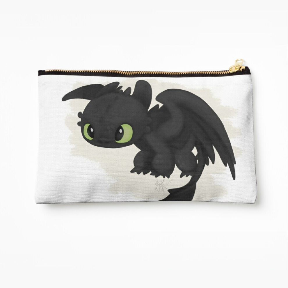 Whibos Makeup Bag Toothless Cosmetic Organizer Tyvek Paper Bags Zipper Pouch