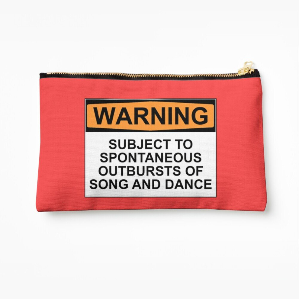Whibos Makeup Bag Warning: Subject To Spontaneous Outbursts Of Song And Dance Cosmetic Organizer Tyvek Paper Bags Zipper Pouch