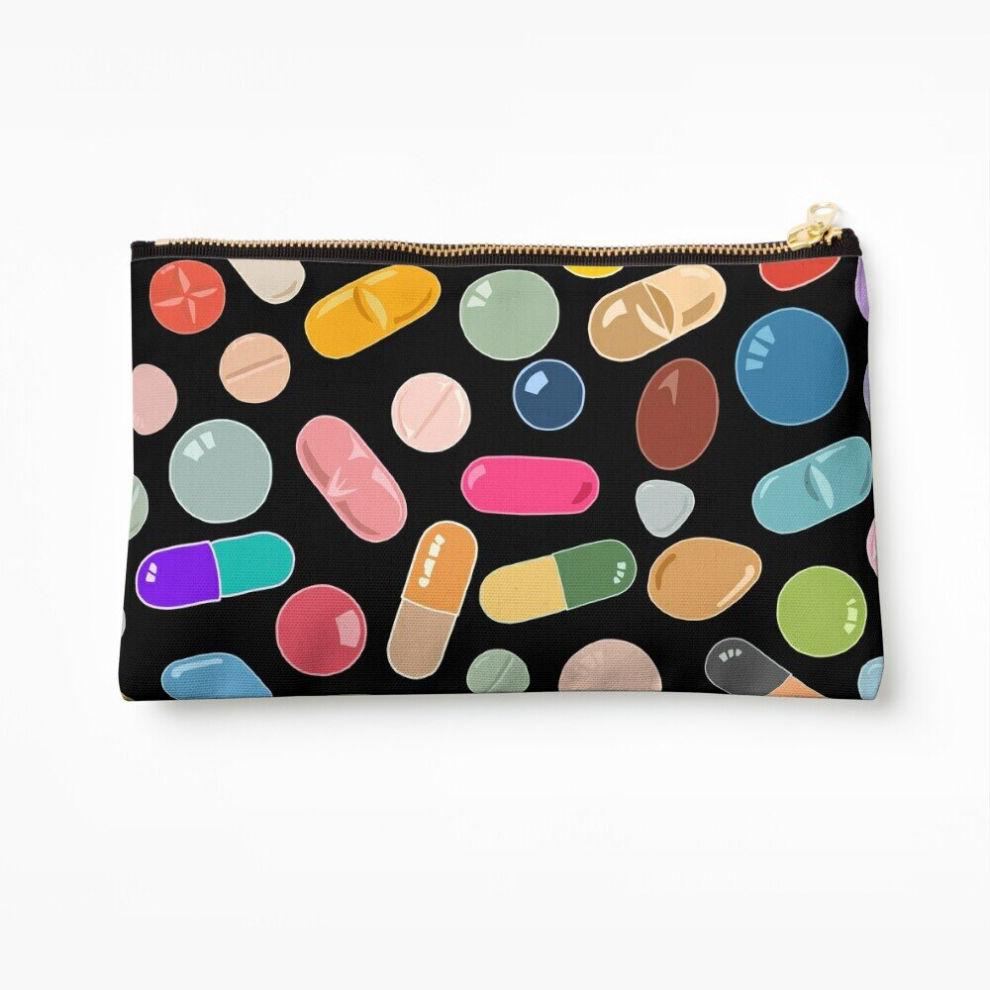 Whibos Makeup Bag Unicorn Pills Cosmetic Organizer Tyvek Paper Bags Zipper Pouch
