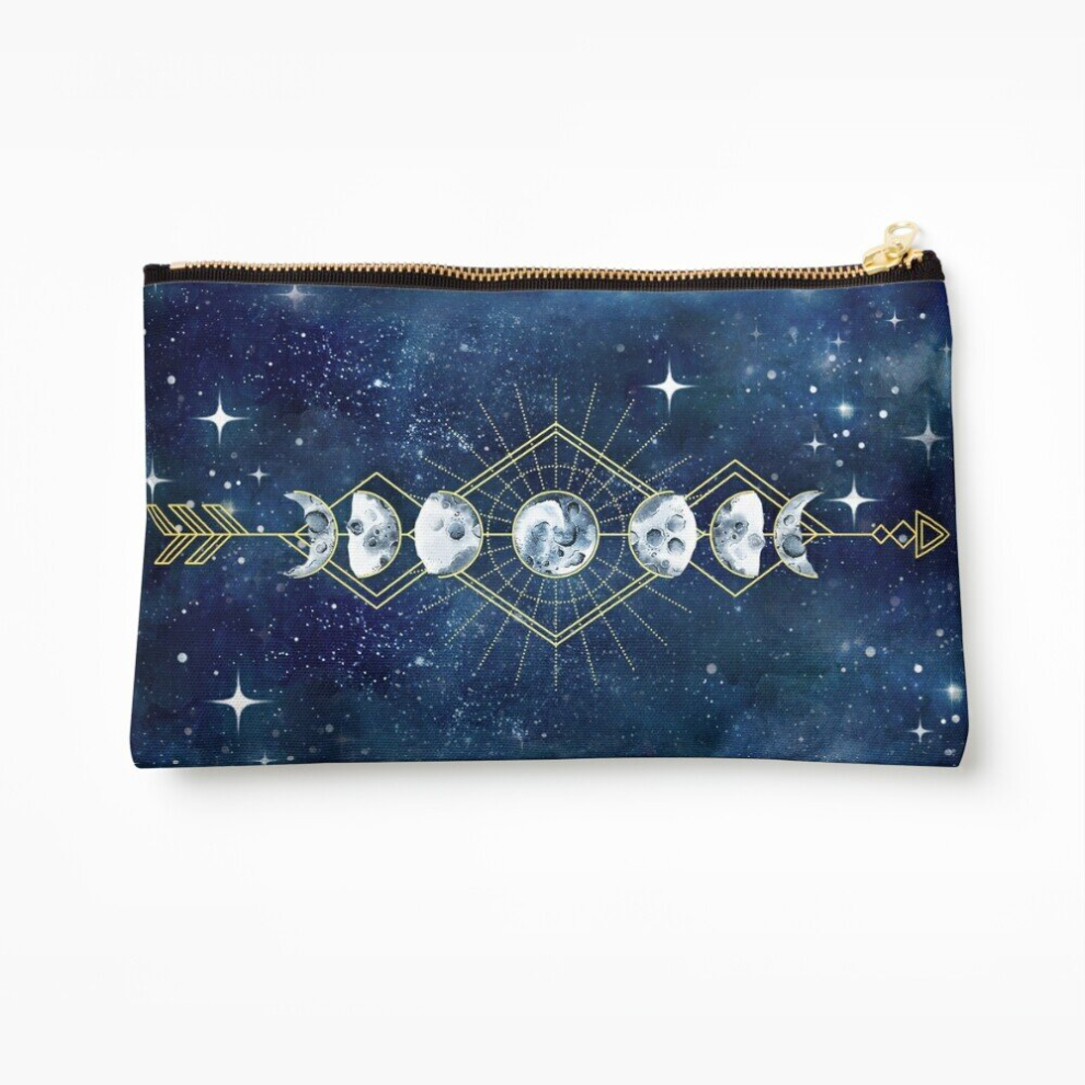 Whibos Makeup Bag Moon Cycle Arrow Cosmetic Organizer Tyvek Paper Bags Zipper Pouch