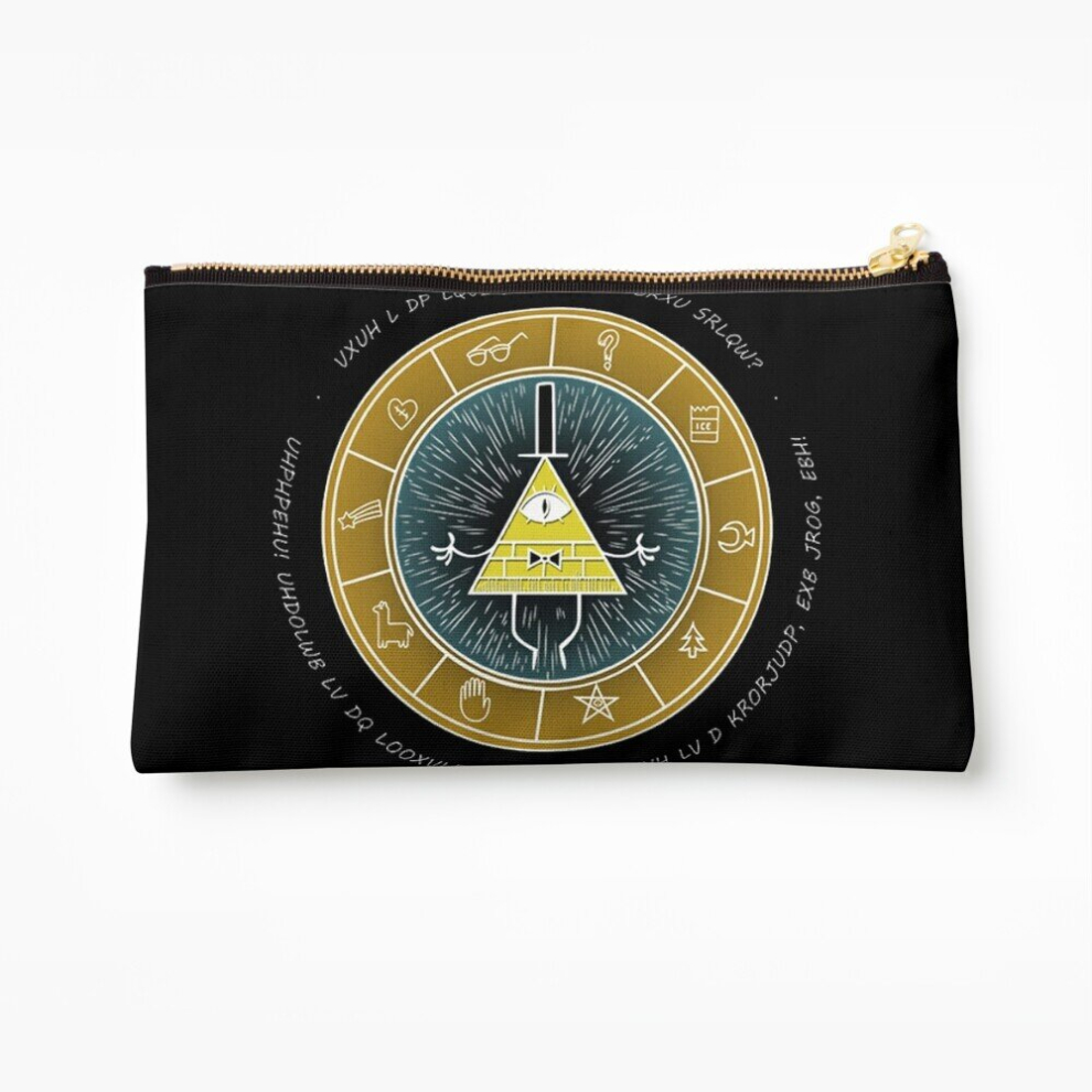 Whibos Makeup Bag Gravity Falls - Bill Cypher Cosmetic Organizer Tyvek Paper Bags Zipper Pouch
