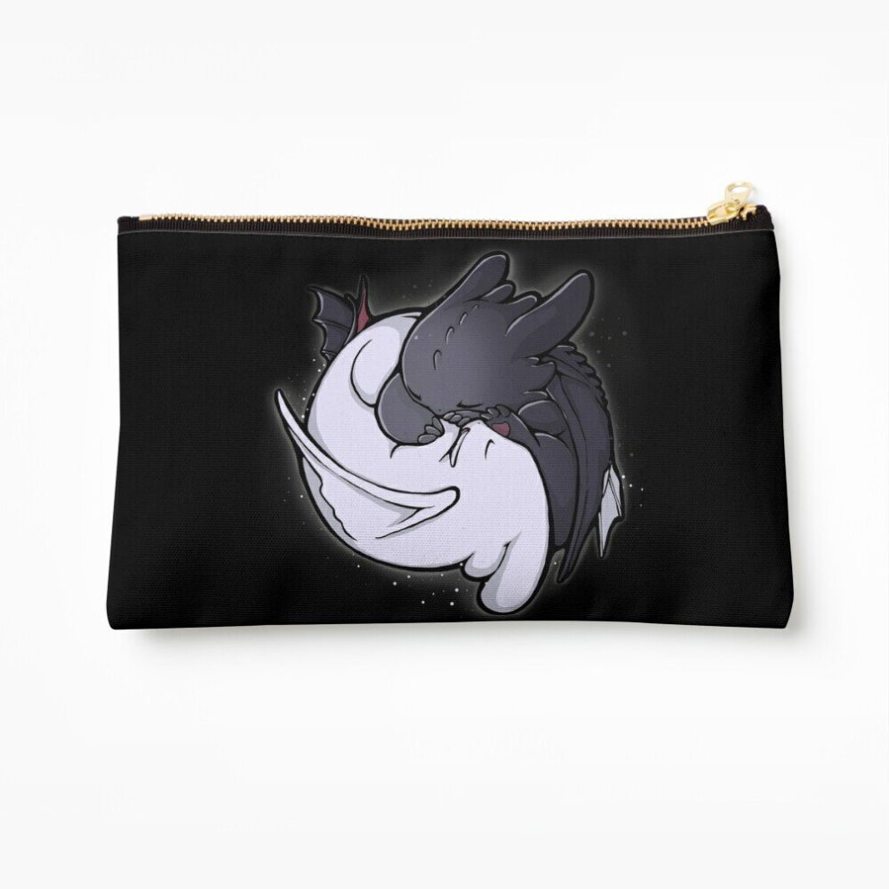 Whibos Makeup Bag Dragon Tao Cosmetic Organizer Tyvek Paper Bags Zipper Pouch