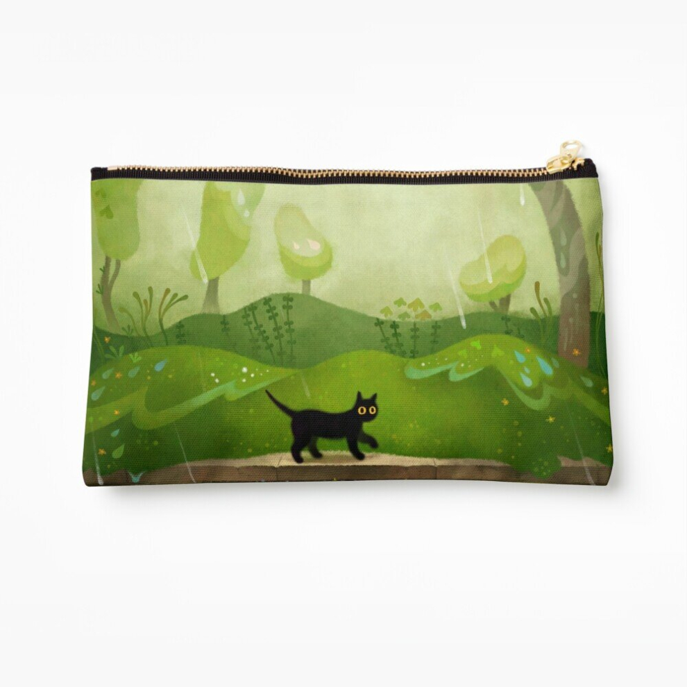 Whibos Makeup Bag Kitty On A Rainy Day Cosmetic Organizer Tyvek Paper Bags Zipper Pouch