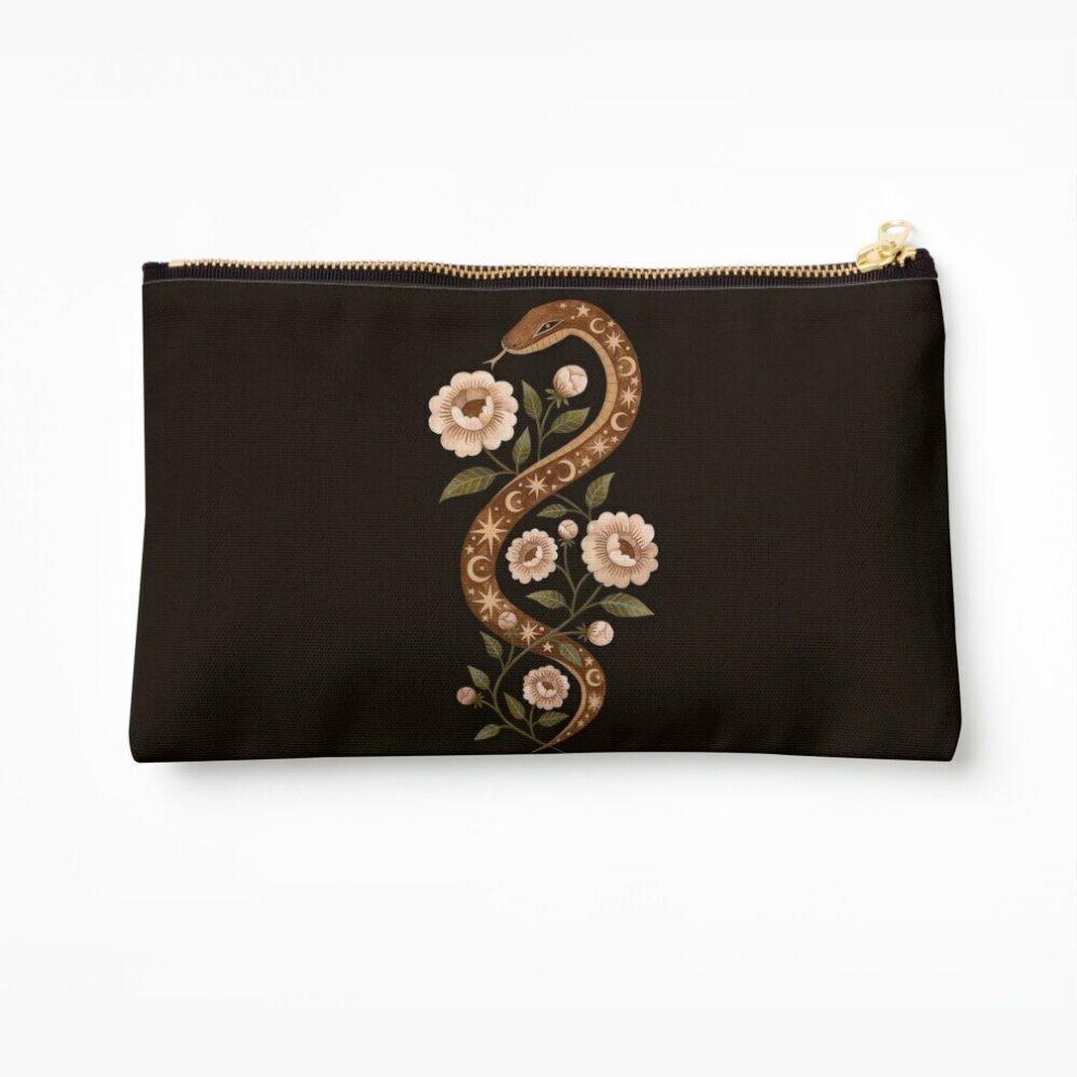 Whibos Makeup Bag Serpent Spells Cosmetic Organizer Tyvek Paper Bags Zipper Pouch