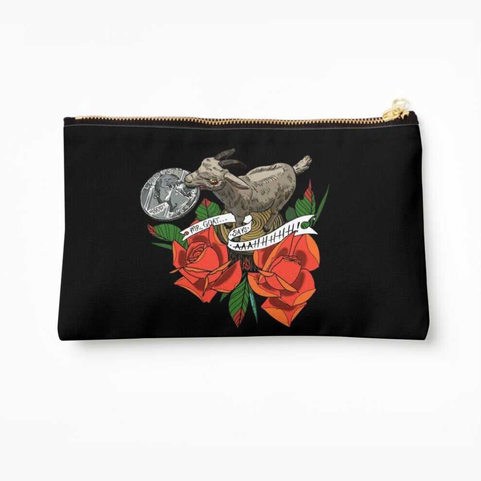 Whibos Makeup Bag Mr. Goat. Our Favorite Tiktok Mascot! Cosmetic Organizer Tyvek Paper Bags Zipper Pouch
