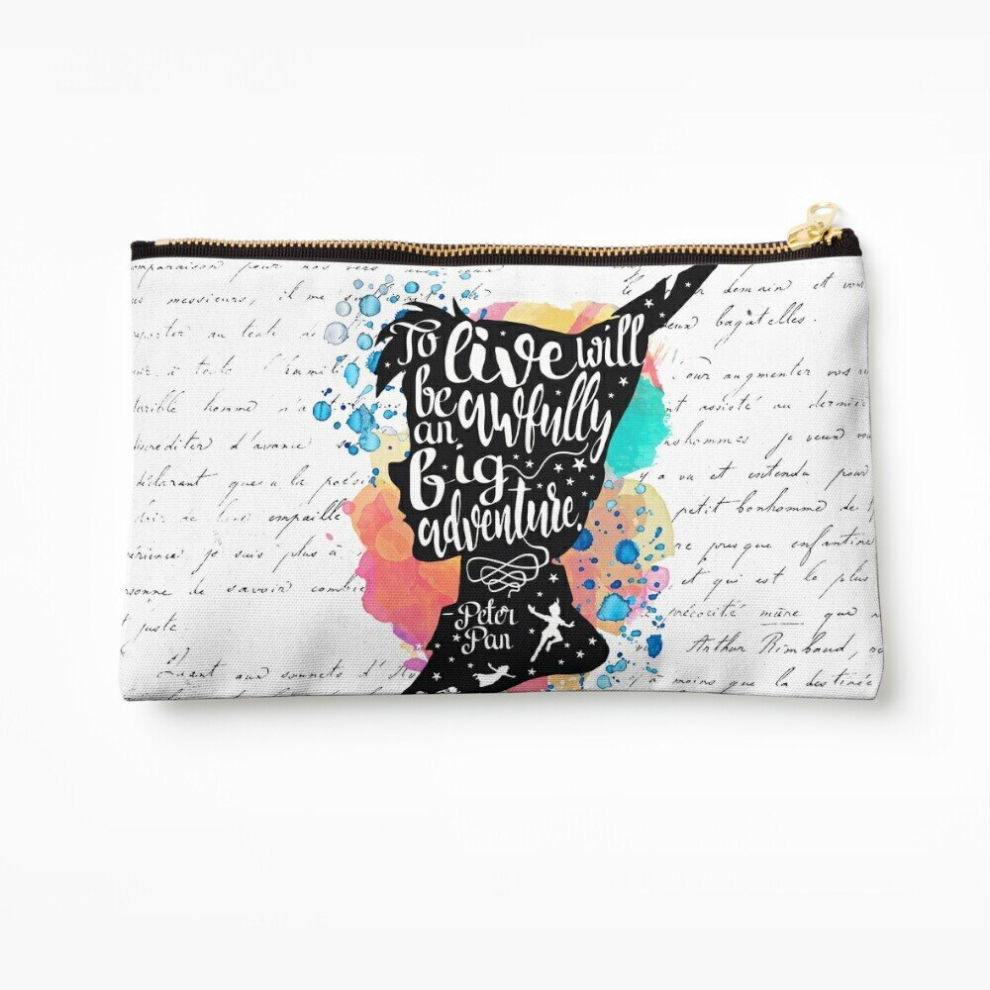 Whibos Makeup Bag Peter Pan - To Live Cosmetic Organizer Tyvek Paper Bags Zipper Pouch