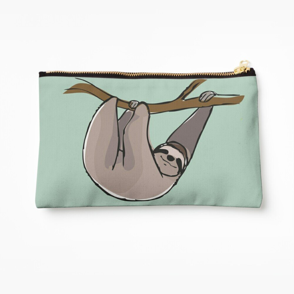 Whibos Makeup Bag Sloth Cosmetic Organizer Tyvek Paper Bags Zipper Pouch