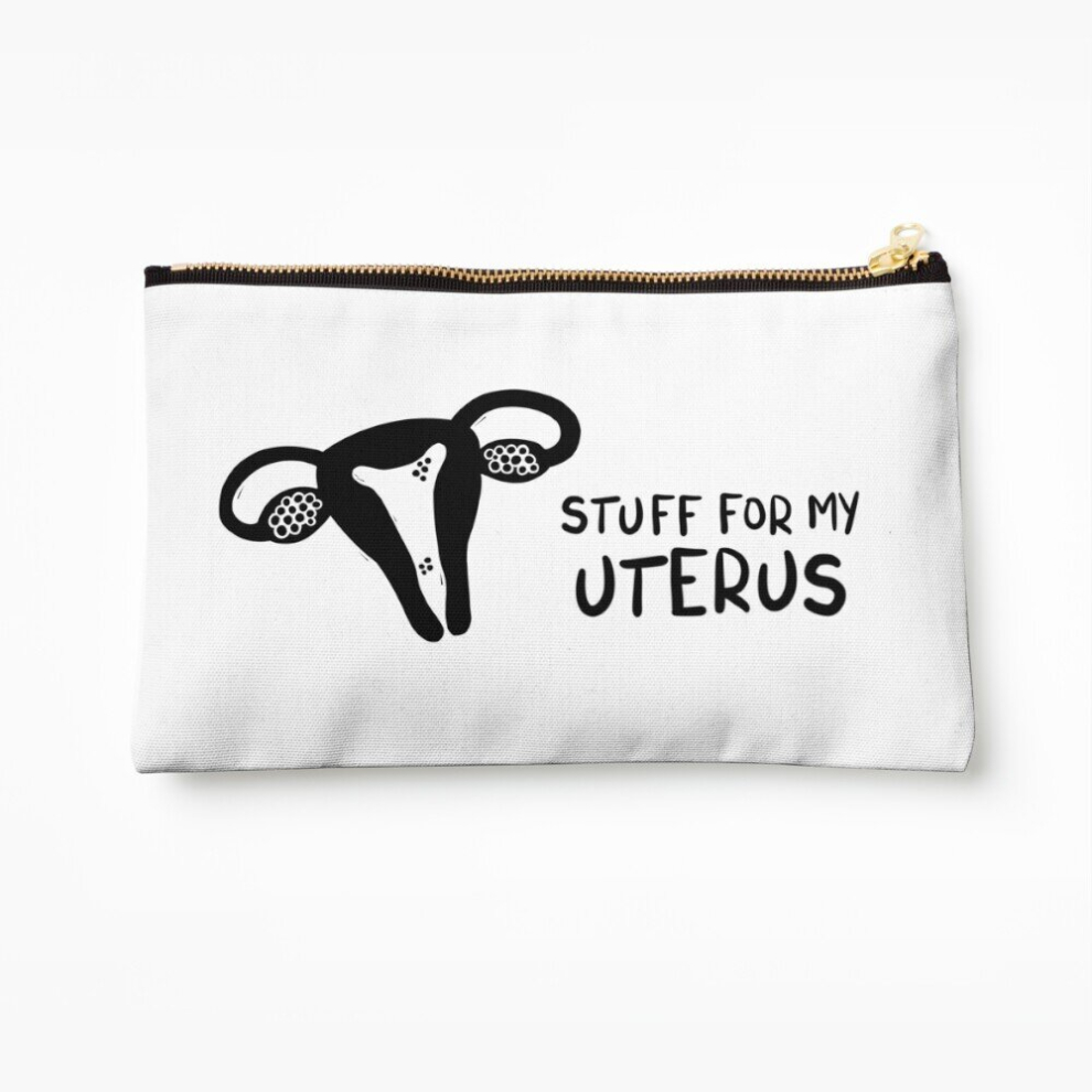 Whibos Makeup Bag Stuff For My Uterus Pouch For Tampons Cosmetic Organizer Tyvek Paper Bags Zipper Pouch