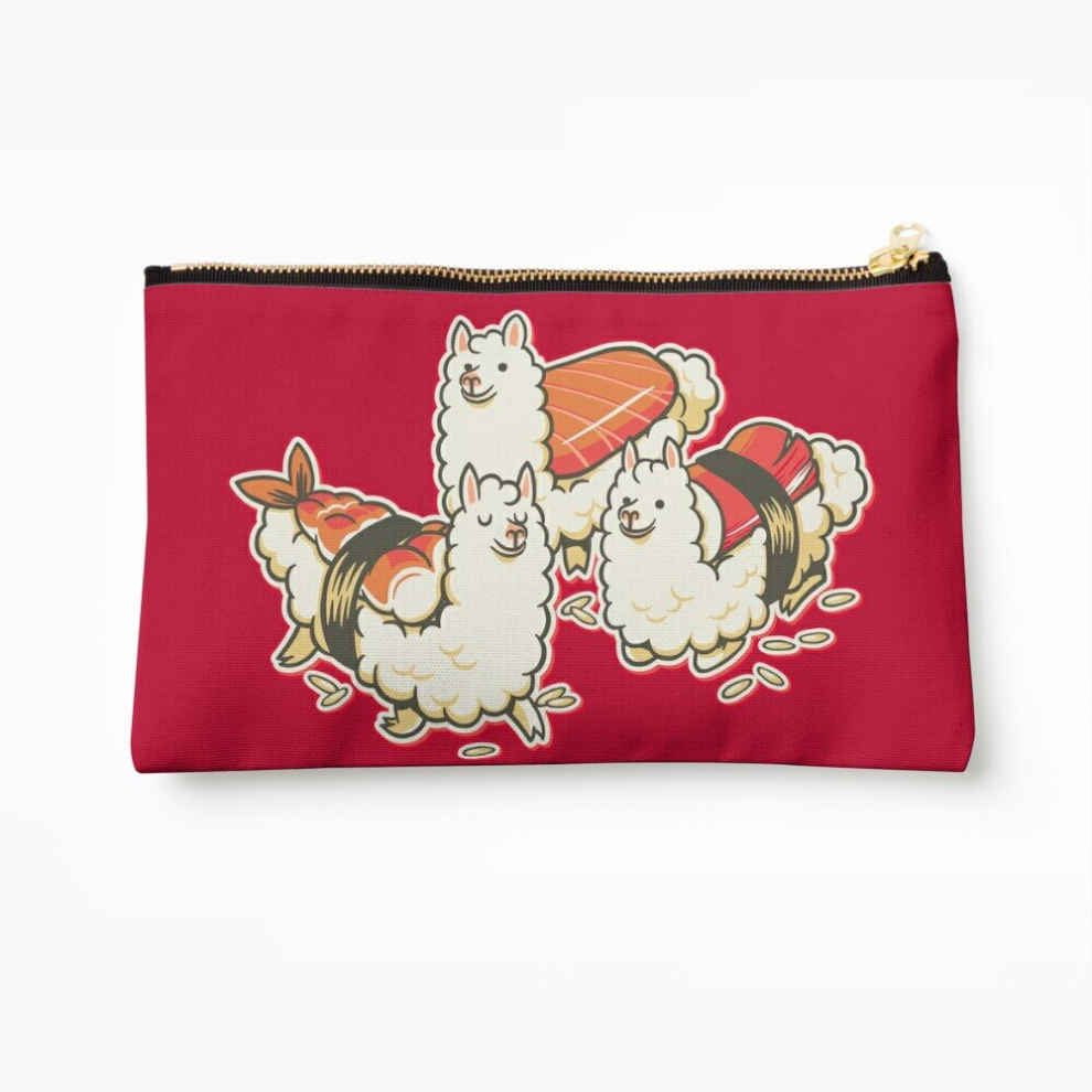 Whibos Makeup Bag Alpaca Sushi Niguiri Cosmetic Organizer Tyvek Paper Bags Zipper Pouch