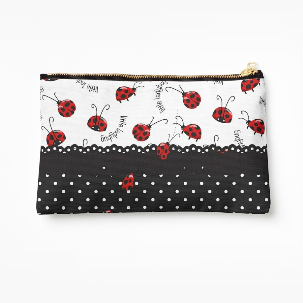 Whibos Makeup Bag Ladybug Entwined Cosmetic Organizer Tyvek Paper Bags Zipper Pouch