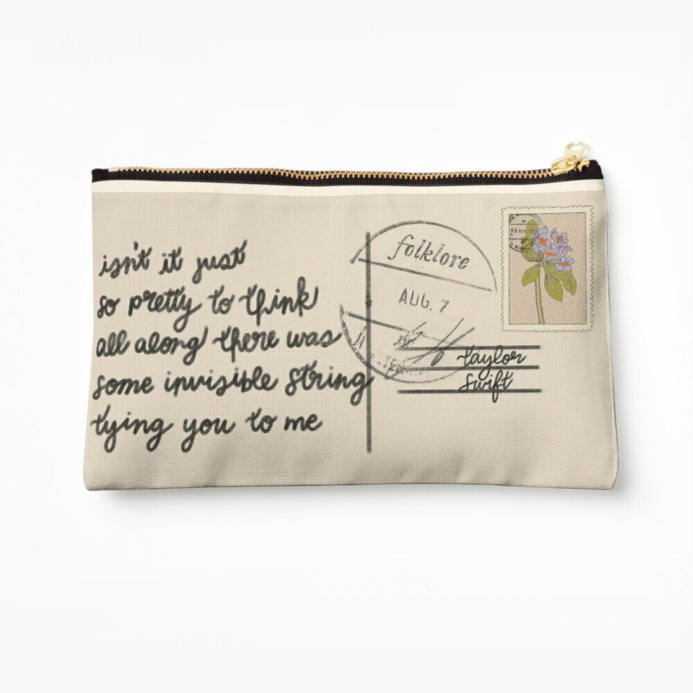 Whibos Makeup Bag Invisible String / Taylor Swift Folklore Cosmetic Organizer Tyvek Paper Bags Zipper Pouch