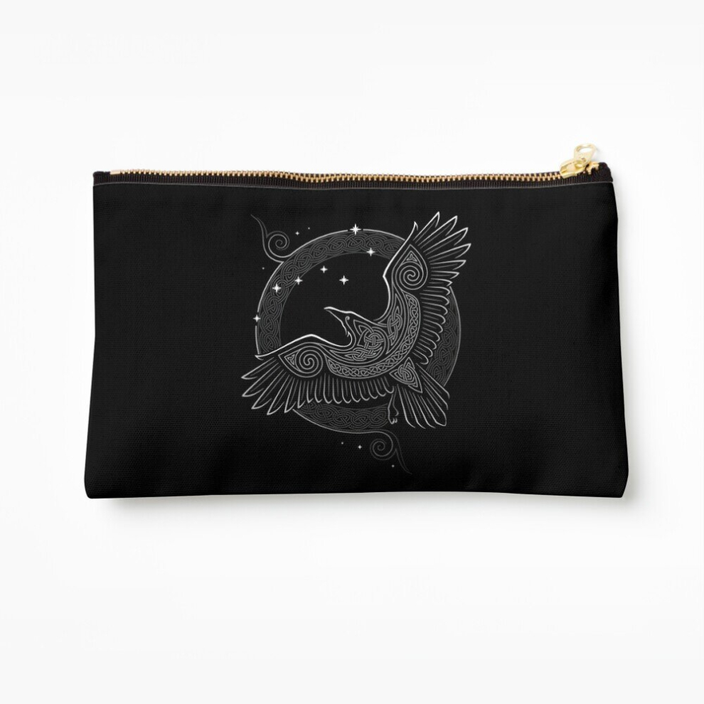 Whibos Makeup Bag Northern Raven Cosmetic Organizer Tyvek Paper Bags Zipper Pouch