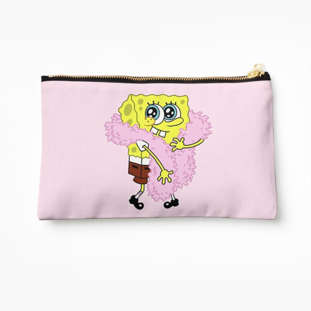 Whibos Makeup Bag Pretty Spongebob Cosmetic Organizer Tyvek Paper Bags Zipper Pouch