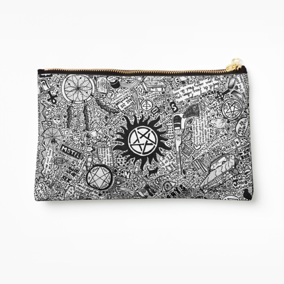Whibos Makeup Bag Supernatural Cosmetic Organizer Tyvek Paper Bags Zipper Pouch