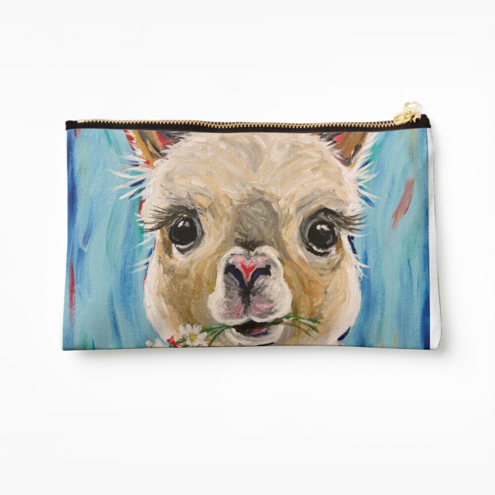 Whibos Makeup Bag Alpaca Art Cosmetic Organizer Tyvek Paper Bags Zipper Pouch