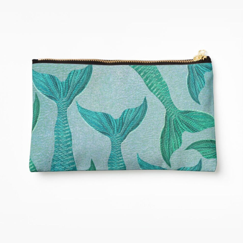 Whibos Makeup Bag Sea Of Mermaids Cosmetic Organizer Tyvek Paper Bags Zipper Pouch
