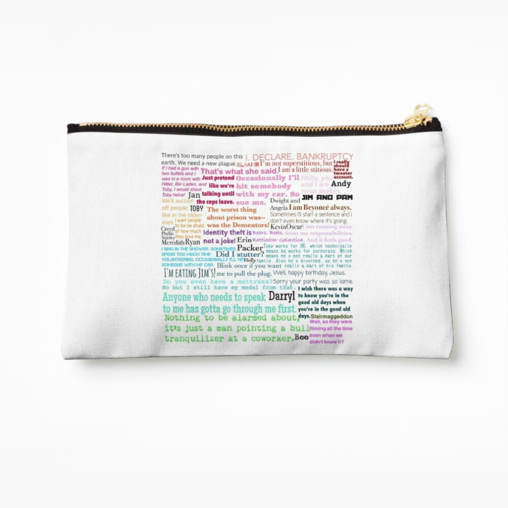 Whibos Makeup Bag The Office Quotes Cosmetic Organizer Tyvek Paper Bags Zipper Pouch